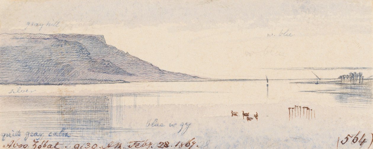 Aboo Zobat; 9:30 A.M., 28 Feb. 1867 by Edward Lear