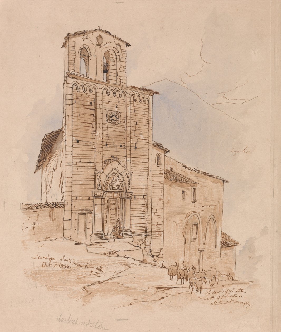 Leonessa, 3 October 1844 by Edward Lear