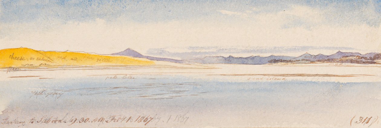 Looking to Sabooa; 9:30 A.M., 1 Feb. 1867 (311) by Edward Lear