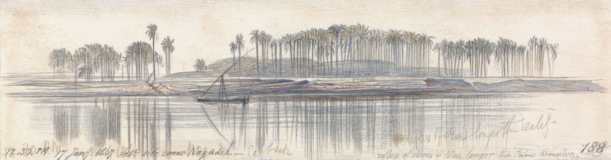 Near Negadeh, 12:30 pm, 17 January 1867 by Edward Lear