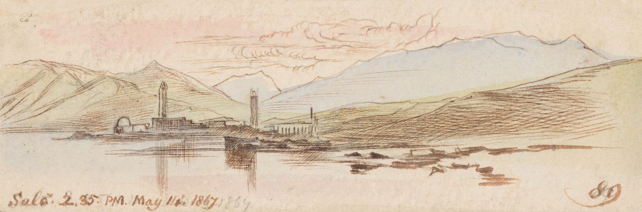 Salo; 2:35 P.M., 14 May 1867 (89) by Edward Lear