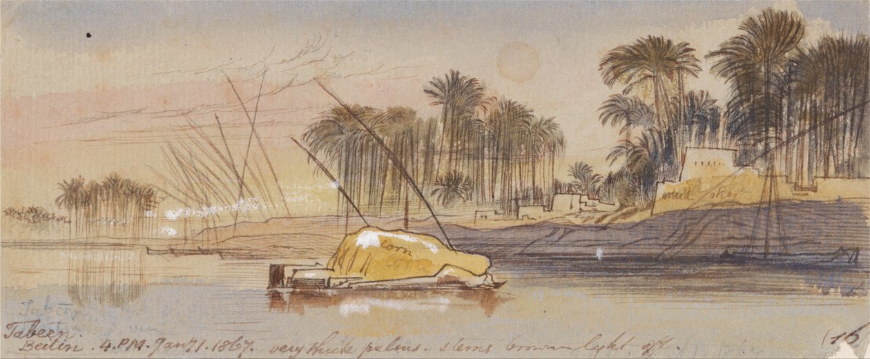 Tabeen Berlin, 4:00 p.m., January 1, 1867 by Edward Lear