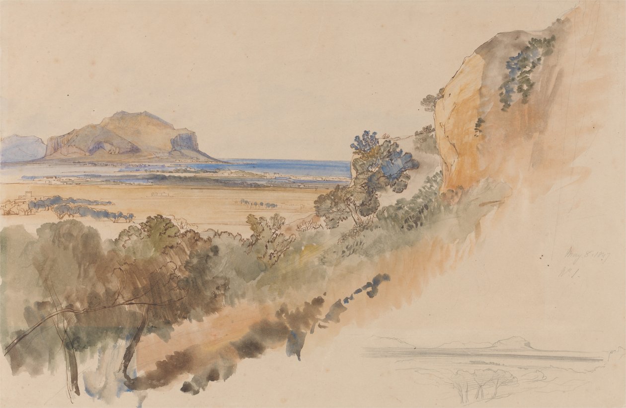 View near Palermo by Edward Lear: Buy fine art print