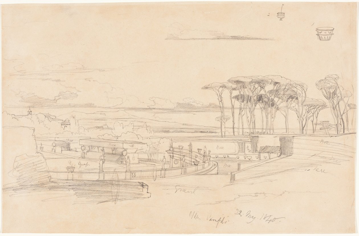 Villa Pamphili by Edward Lear