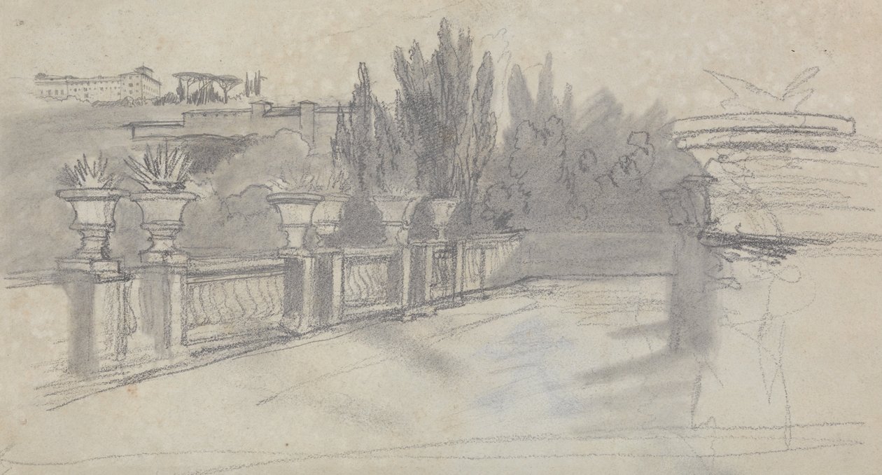 Villa Torlonia, formerly Villa Conti, Frascati by Edward Lear