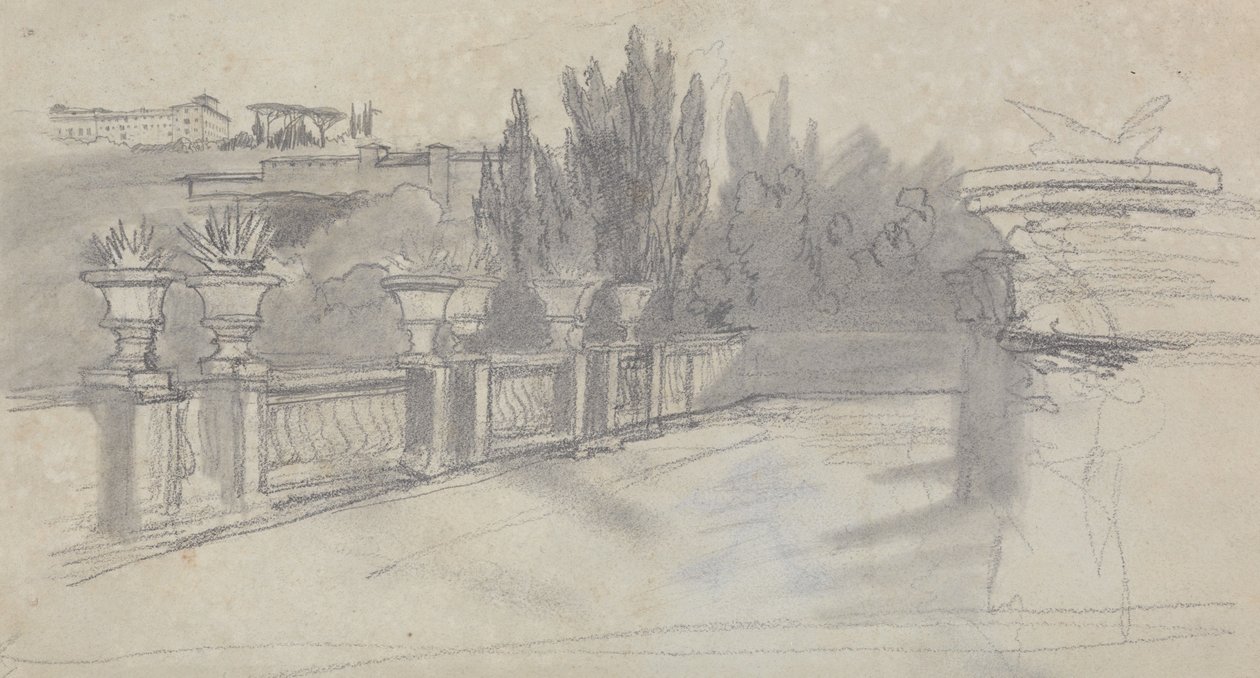 Villa Torlonia, formerly Villa Conti, Frascati by Edward Lear