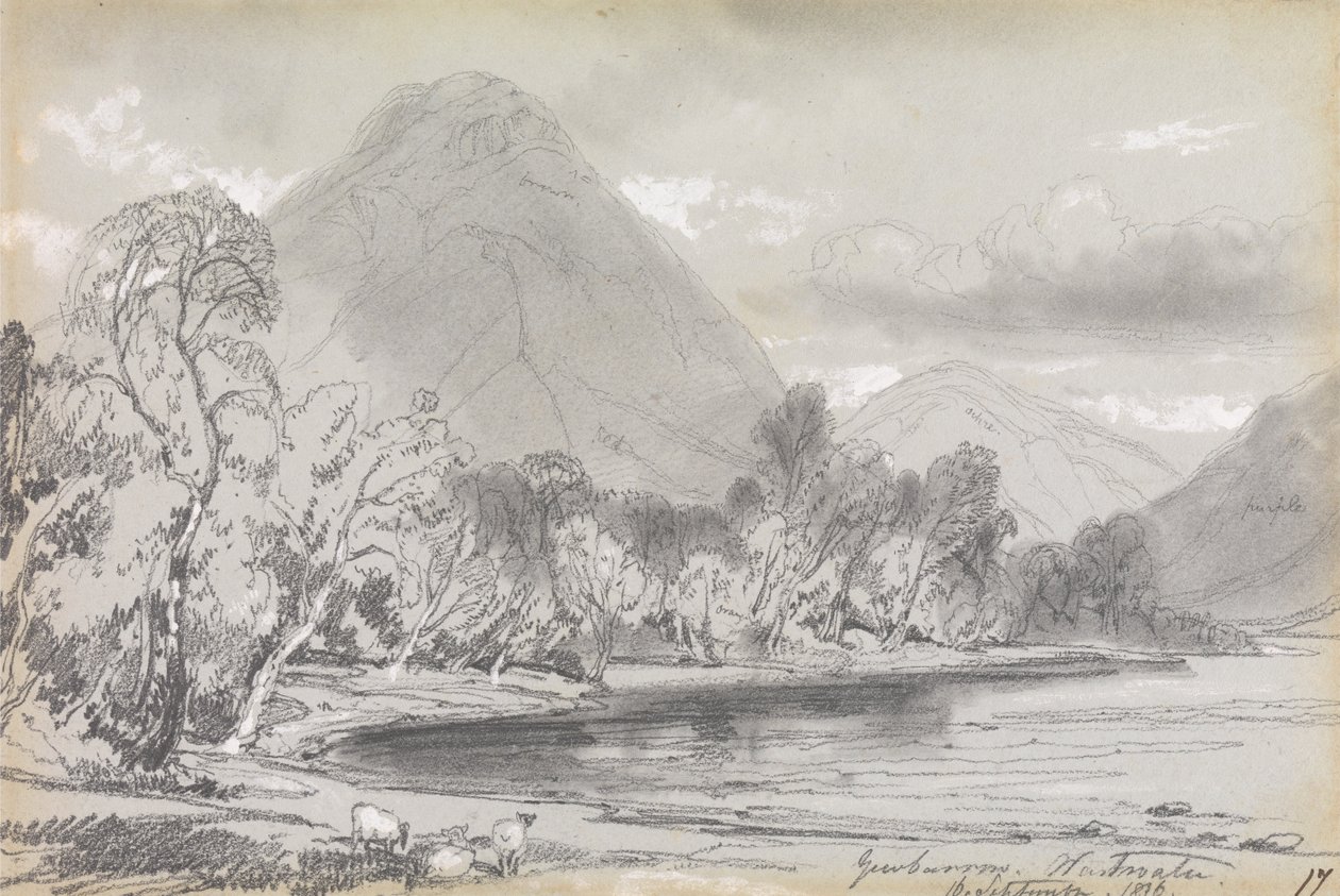 Yewbarrow, Wastwater, 16 September 1836 by Edward Lear