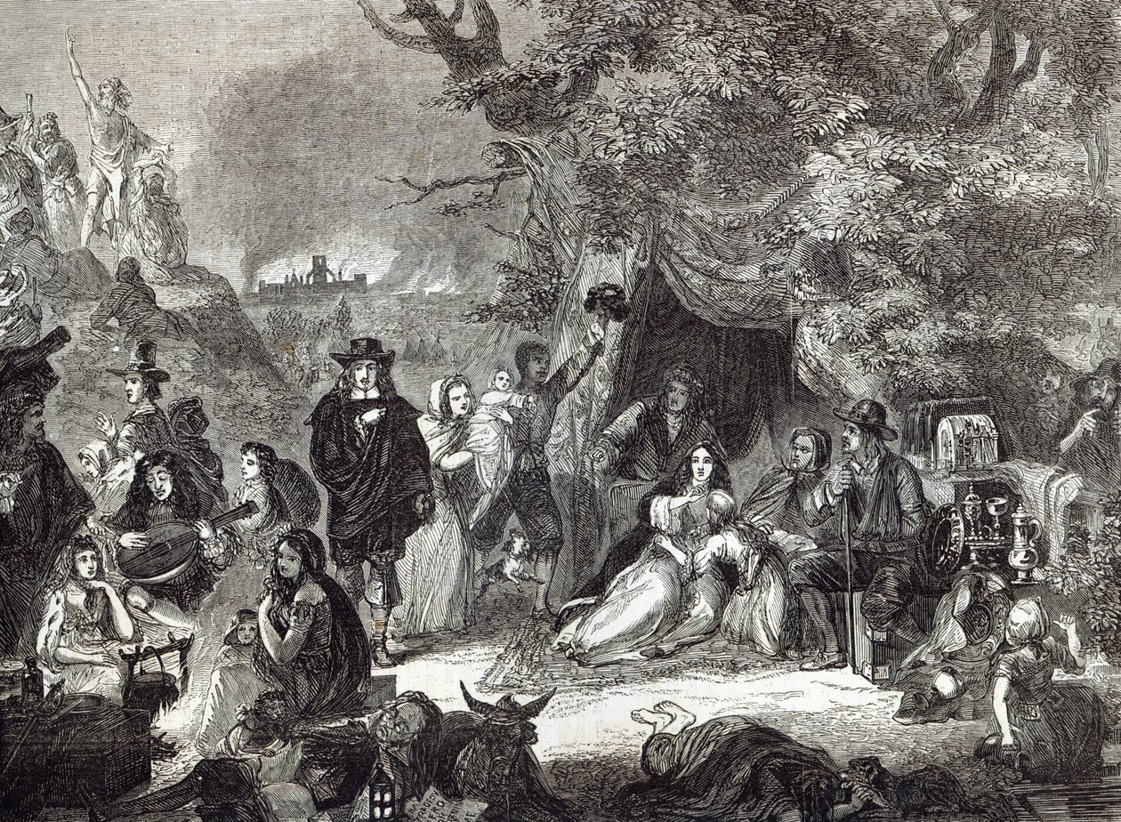 Highgate Fields During the Great Fire of London in 1666 by Edward Matthew Ward