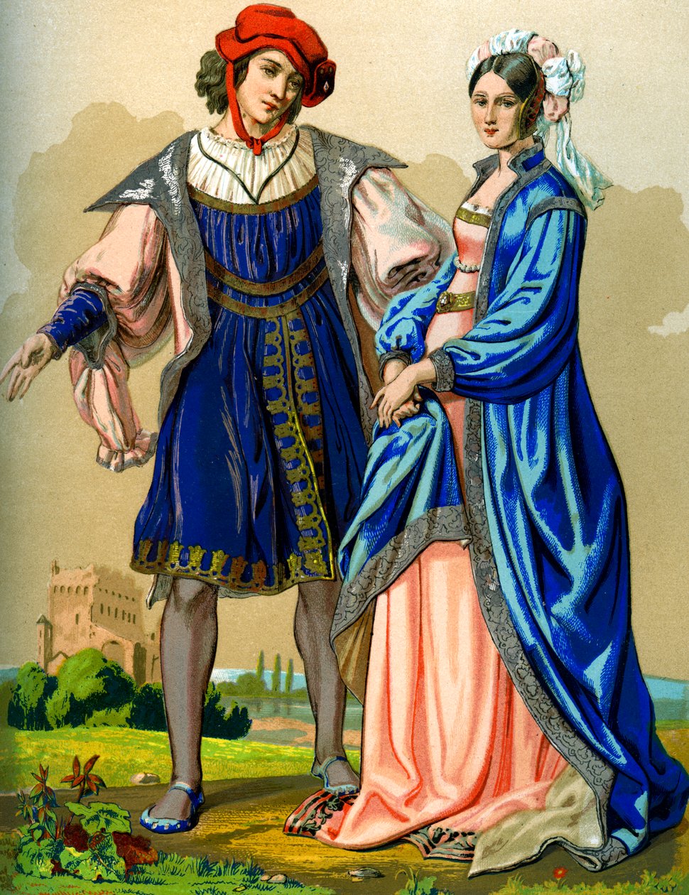 A Noble French Couple at the End of the 15th Century by Edward May