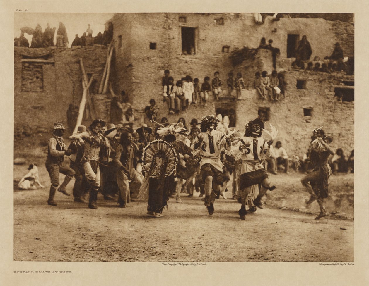 Buffalo Dance at Hano by Edward S. Curtis