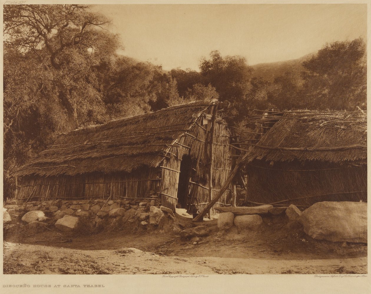 Diegueño House at Santa Ysabel by Edward S. Curtis
