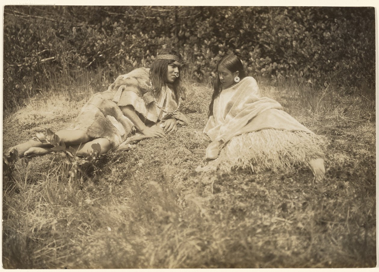 [I will overtake the maid, and the words of love and wealth will woo her] by Edward S. Curtis