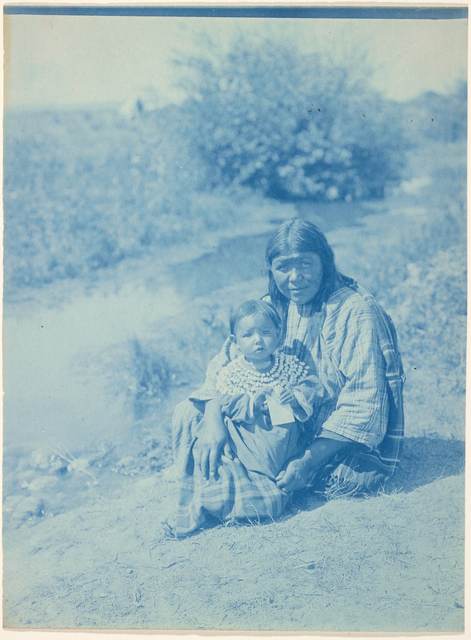 Mother and Child - Arapaho by Edward S. Curtis
