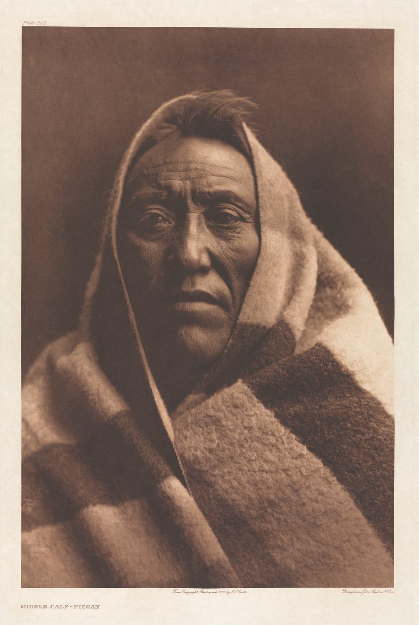 Portfolio VI, Plate 202: Middle Calf - Piegan by Edward S. Curtis