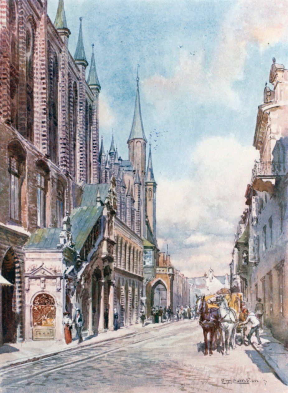Lubeck – The Town Hall by Edward Theodore Compton