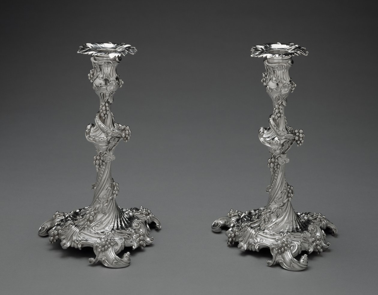 Pair of candlesticks, c.1755-56 by Edward Wakelin