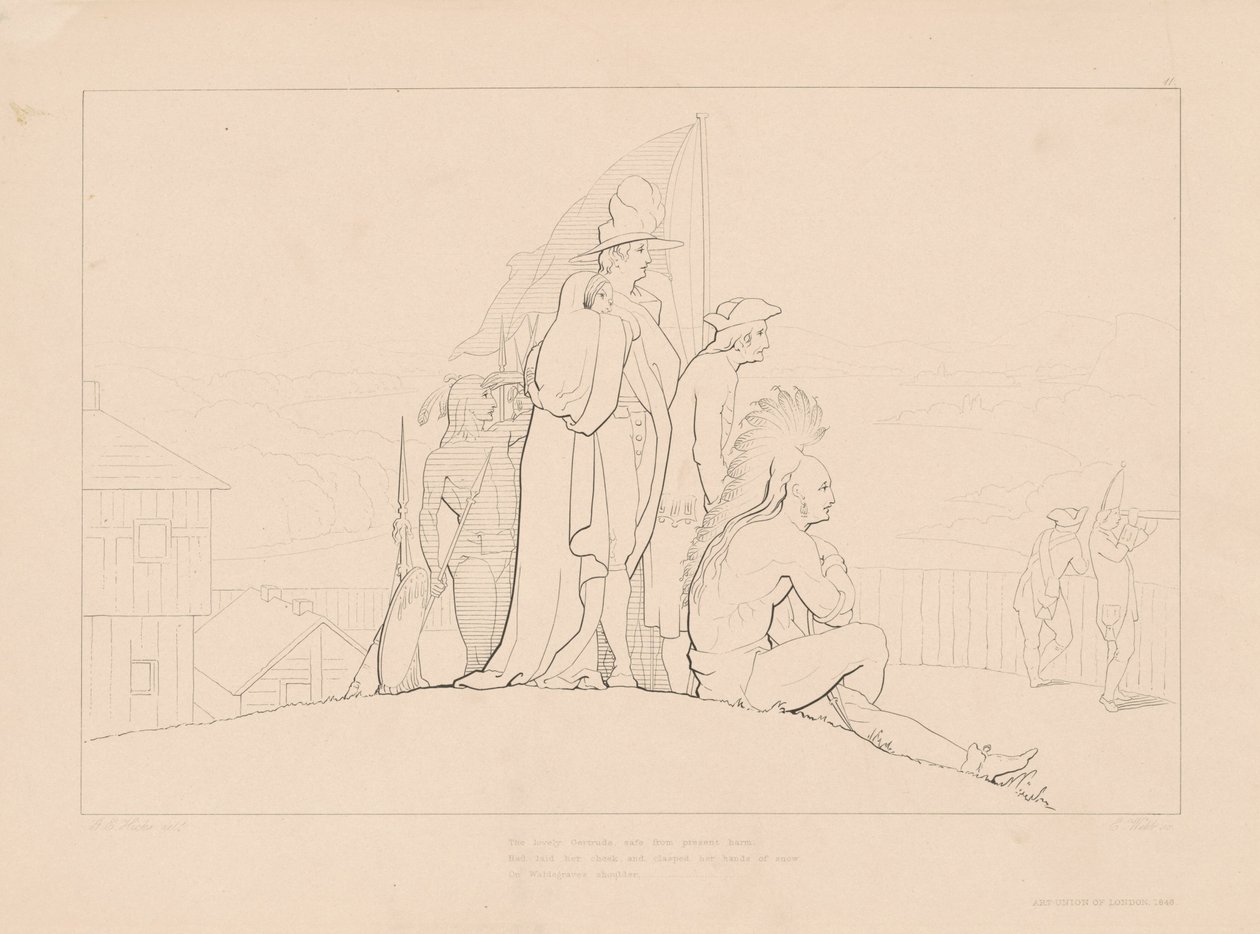 The Lovely Gertrude, Safe from Present Harm by Edward Webb, after George Elgar Hicks