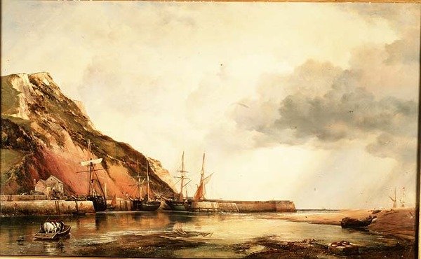 Axmouth Harbour, Devon-Low Water by Edward William Cooke