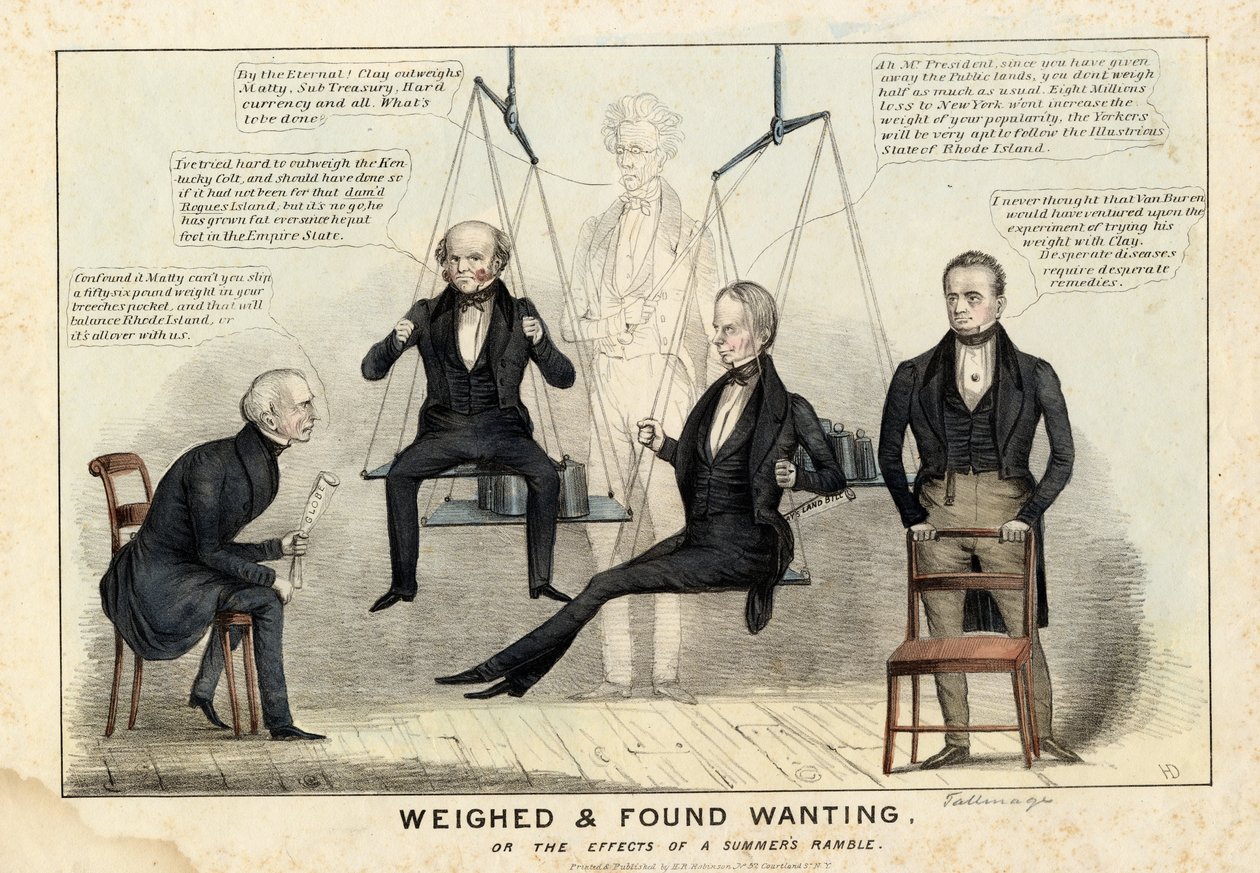 Weighed and Found Wanting, published by H R Robinson, New York, 1844 by Edward Williams Clay