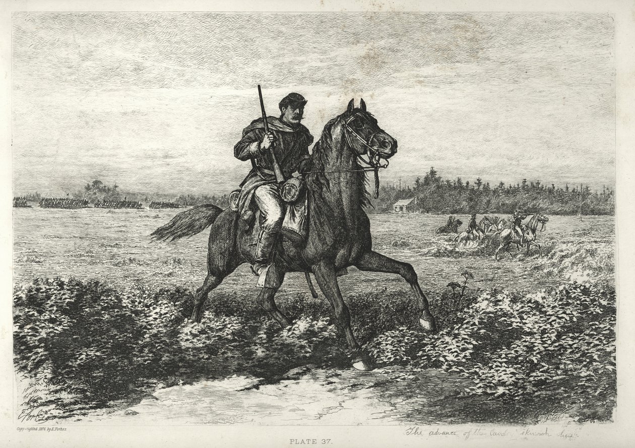 An Advance of the Cavalry Skirmish by Edwin Austin Forbes