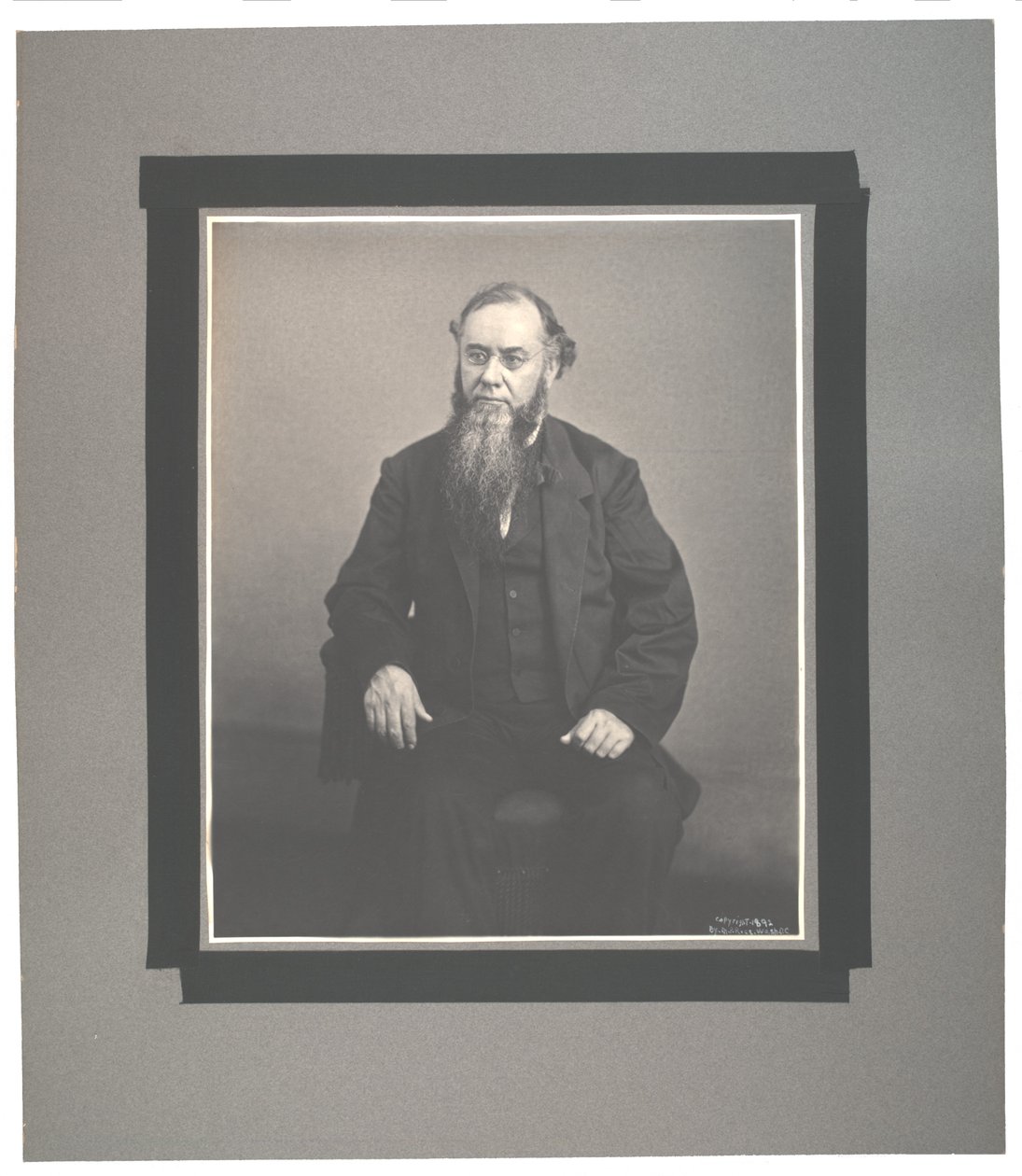 Photograph of Edwin M. Stanton, 1865, printed by M.P. Rice, 1892 by Edwin McMasters Stanton