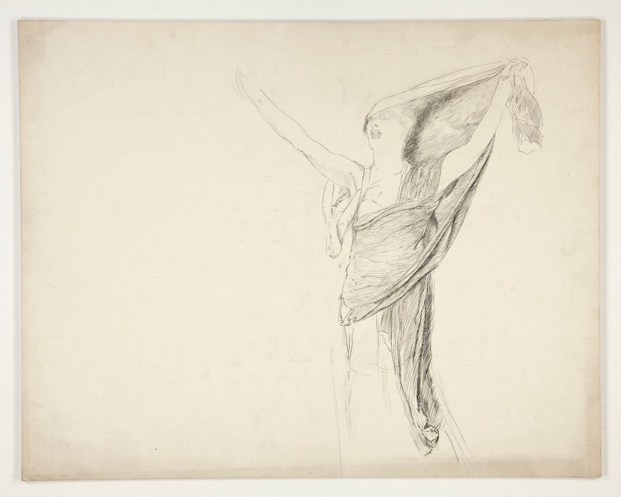 Figure in a Toga, Sketch for an Unidentified Shakespeare Play by Edwin Austin Abbey