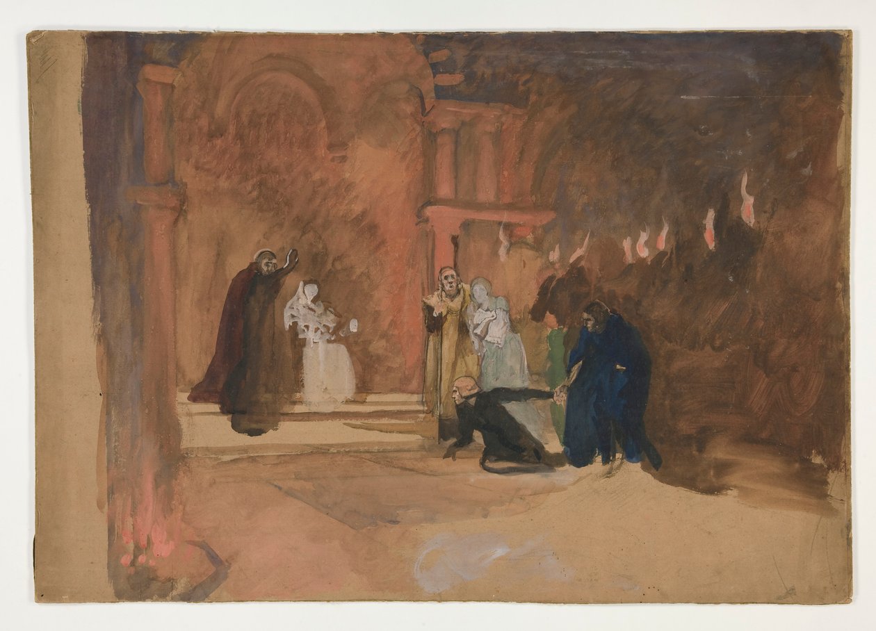 Figure Scene. Hamlet? by Edwin Austin Abbey