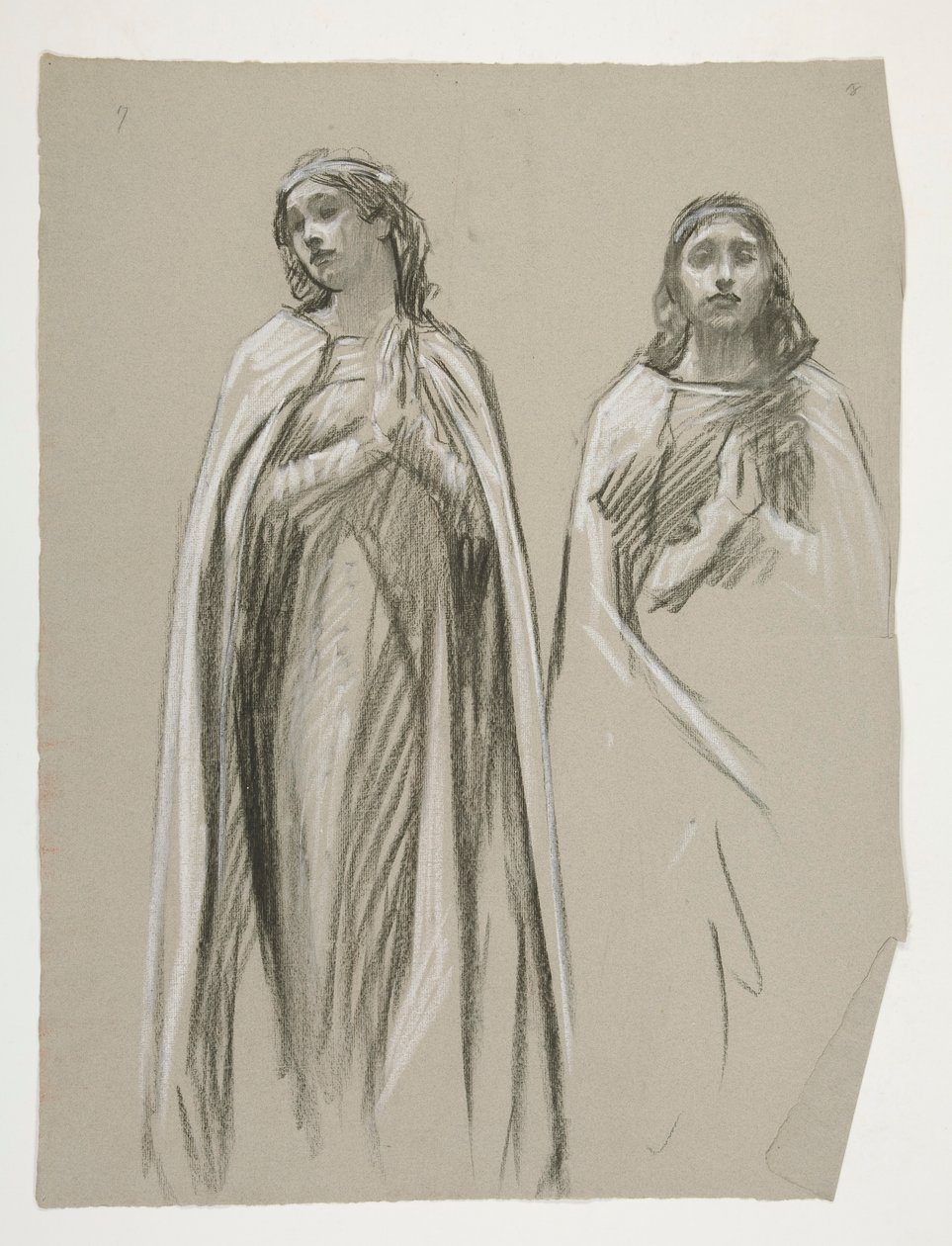 Figure Studies for The Golden Tree, from The Quest of the Holy Grail by Edwin Austin Abbey