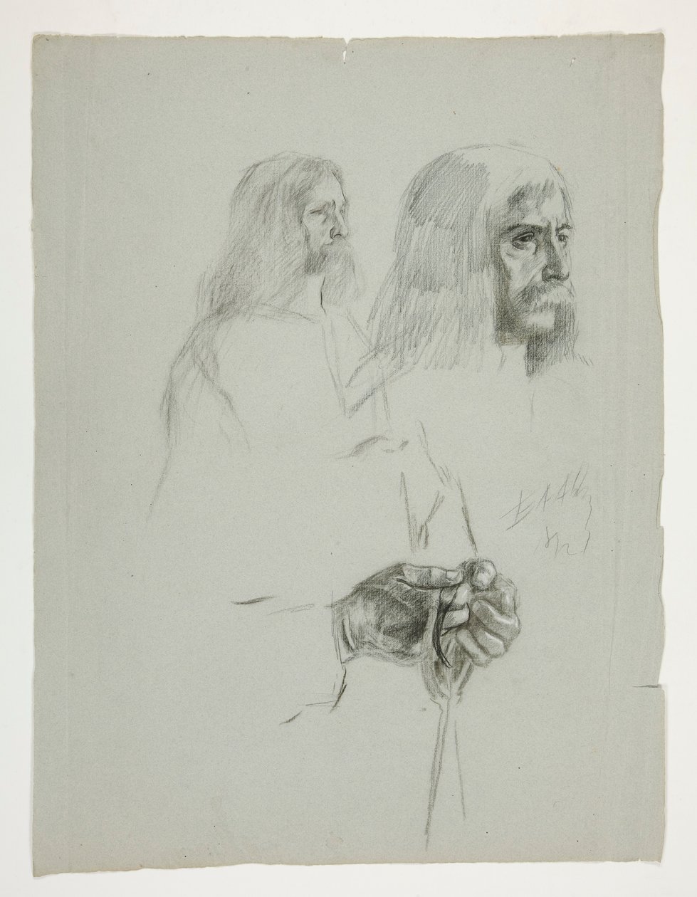 Figure Studies for One of the Murals from The Quest of the Holy Grail (a series of fifteen paintings for the Boston Public Library, completed in 1901) by Edwin Austin Abbey