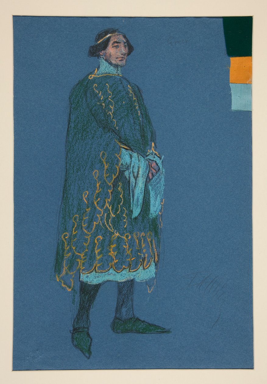 Miscellaneous Study, Costume Sketch for Henry Irving by Edwin Austin Abbey