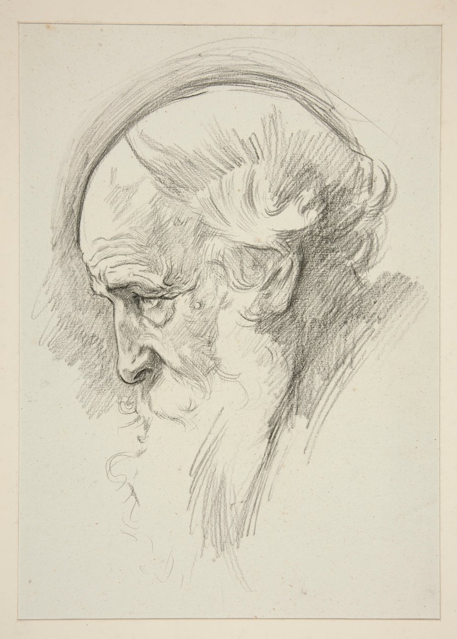 Portrait of an Old Bearded Man, in Profile by Edwin Austin Abbey