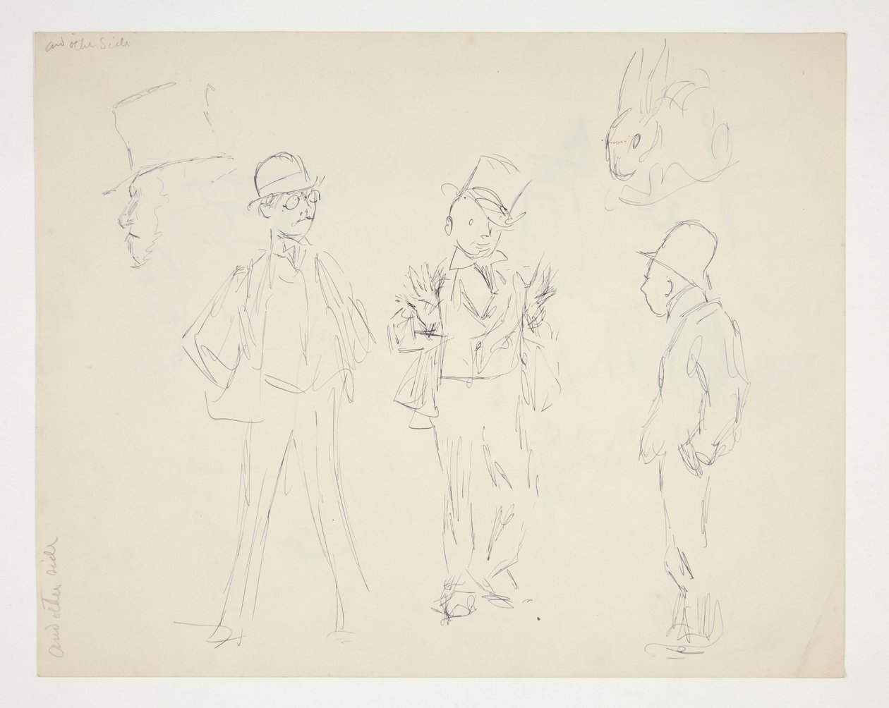 Sheet of Sketches of Figures by Edwin Austin Abbey