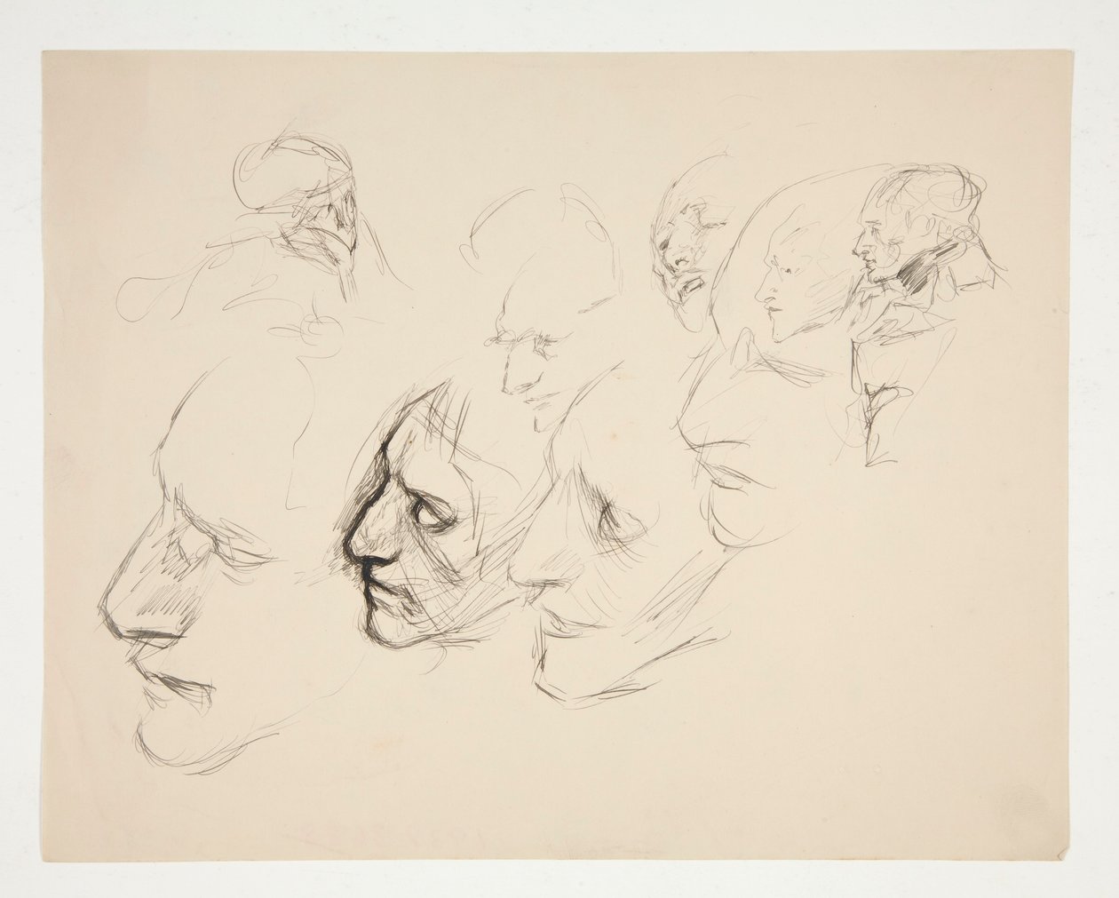 Sheet of Studies of a Single Face by Edwin Austin Abbey