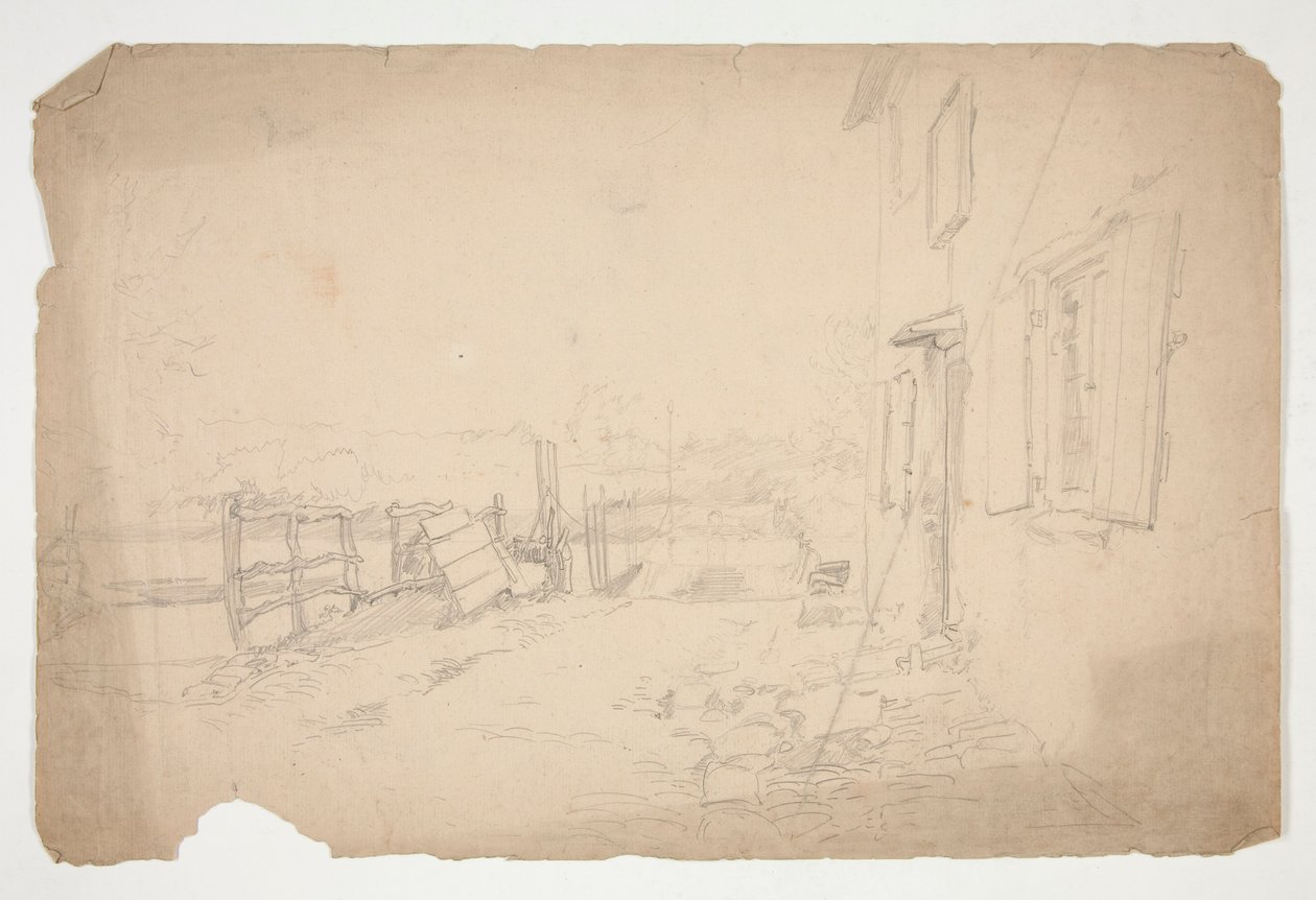 Sketch of an Exterior of a Country House by Edwin Austin Abbey