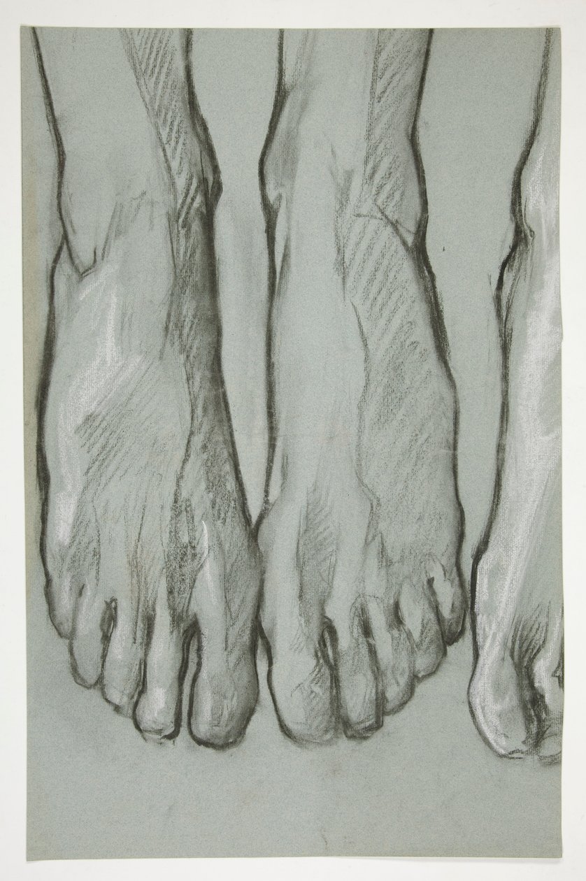 Sketch of Three Feet (recto); Sketch of One Foot (verso)