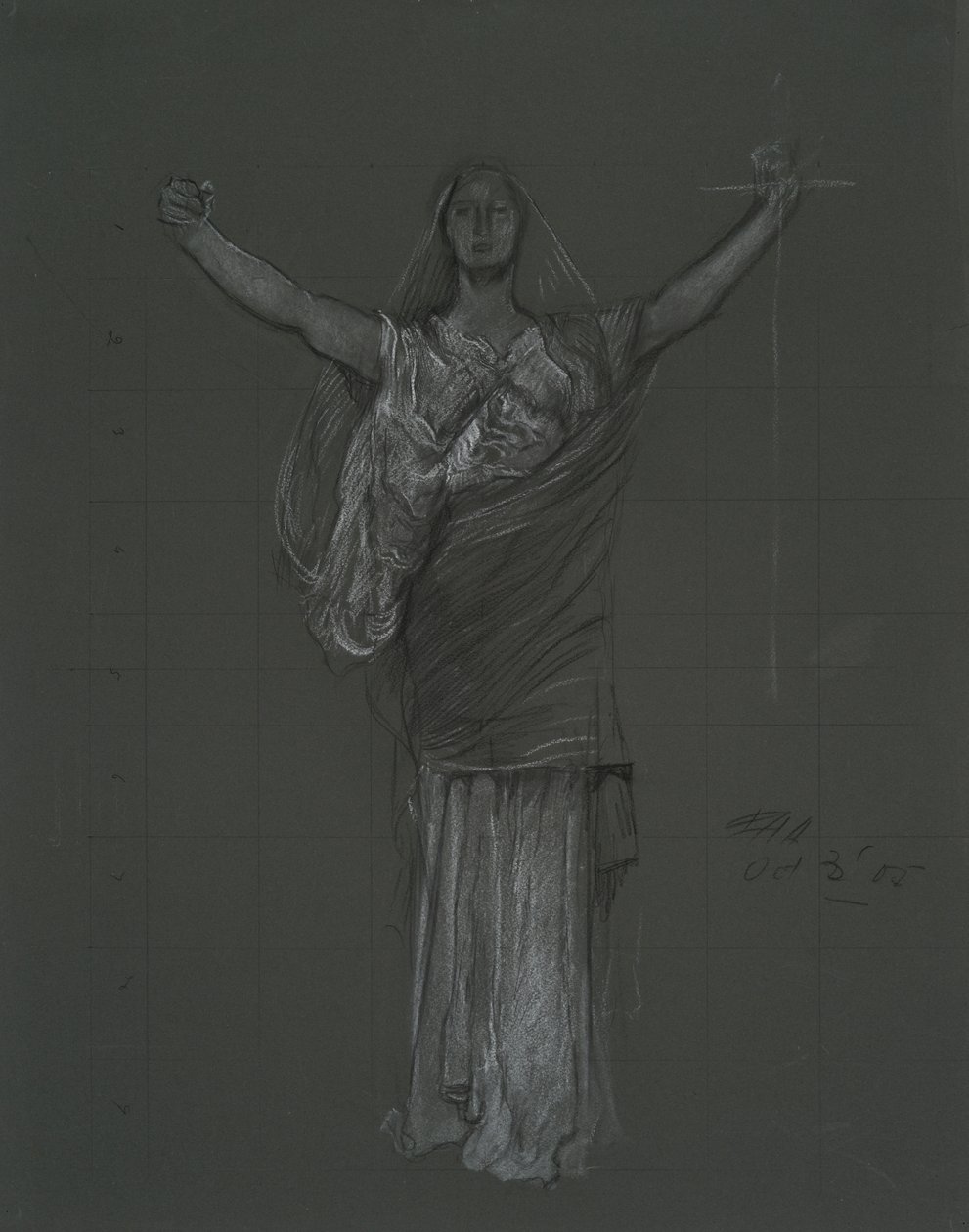 Study for Allegorical Figure of Law, Rondel in the Rotunda of the Pennsylvania State Capitol Building, Harrisburg, 1902-1911 by Edwin Austin Abbey