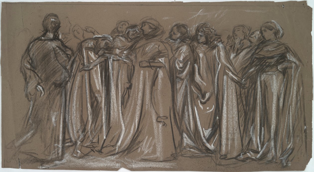 Study for the Captive Virtues, Figure Study by Edwin Austin Abbey