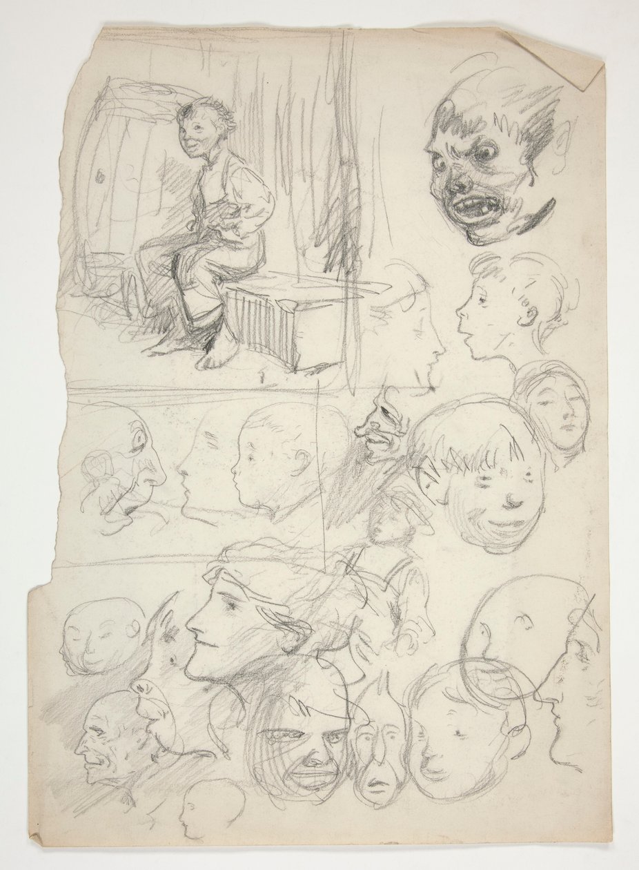 Study of a Boy, Study of Faces by Edwin Austin Abbey