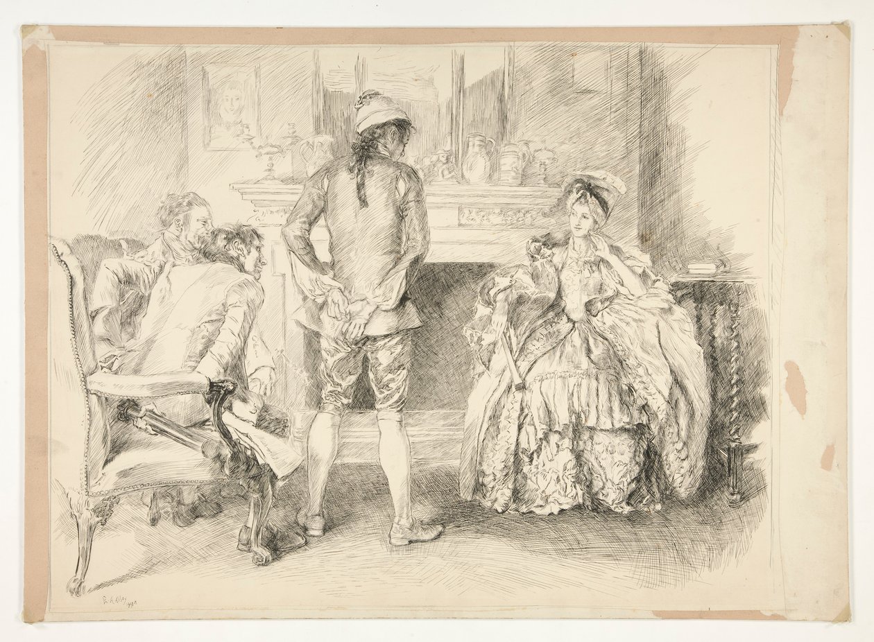 The Good-Natured Man: Miss Richland and the Bailiff by Edwin Austin Abbey