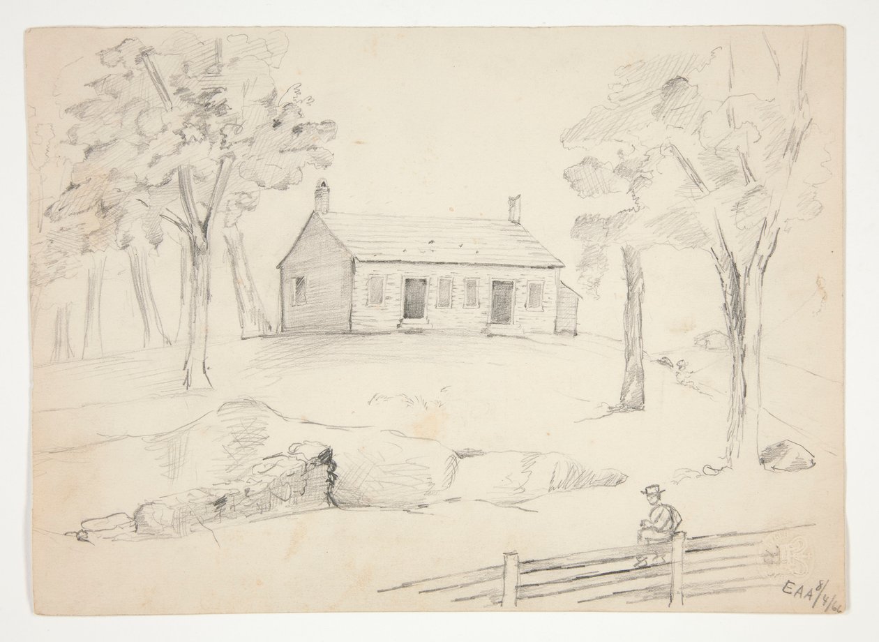 View of the Friends Meeting House by Edwin Austin Abbey