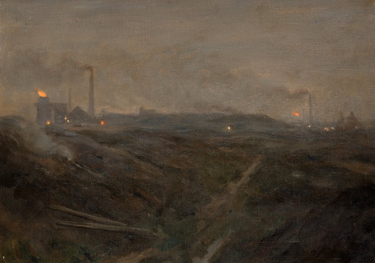 Blast Furnaces, Night by Edwin Butler Bayliss