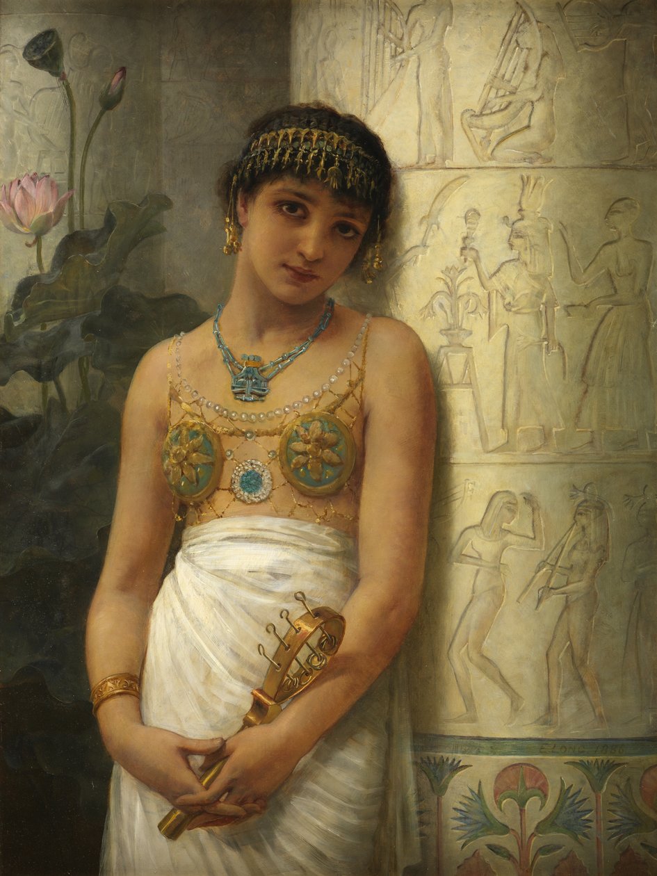 An Egyptian Girl with a Sistrum by Edwin Longsden Long