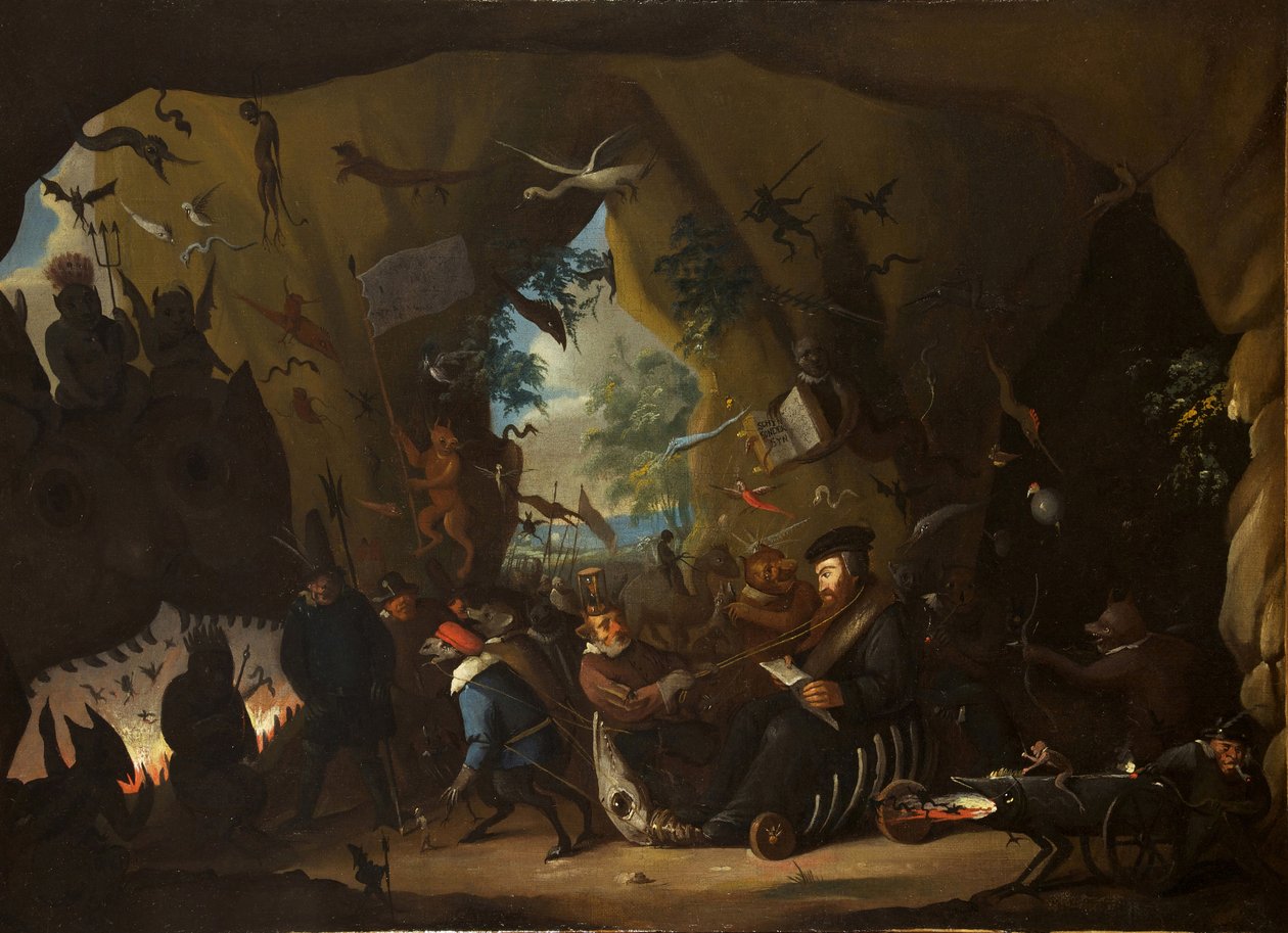 Calvin in Hell by Egbert van Heemskerk the Younger