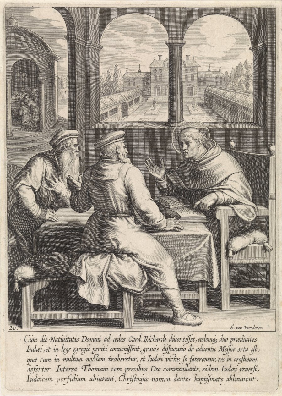 Thomas Aquinas Converts Two Jewish Rabbis The Life of Saint Thomas Aquinas (series title) by Egbert van Panderen