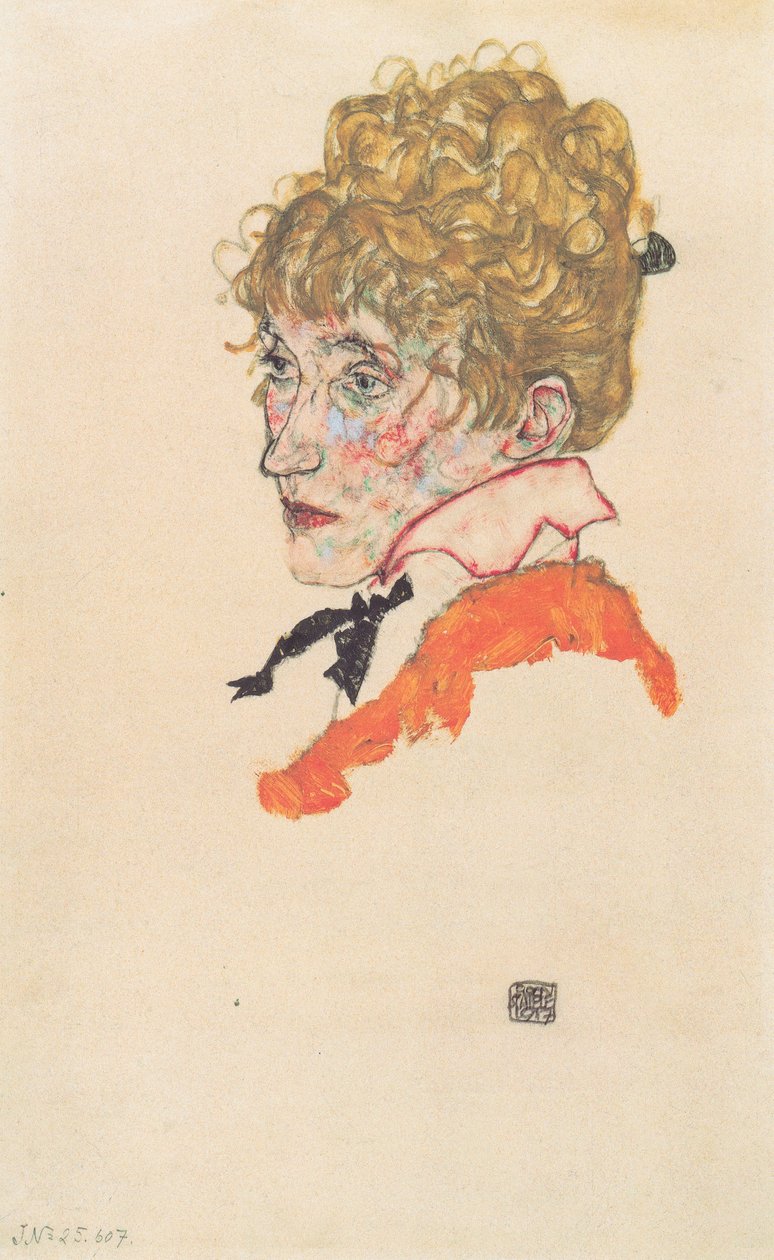 Portrait of Edith Schiele by Egon Schiele: Fine art print