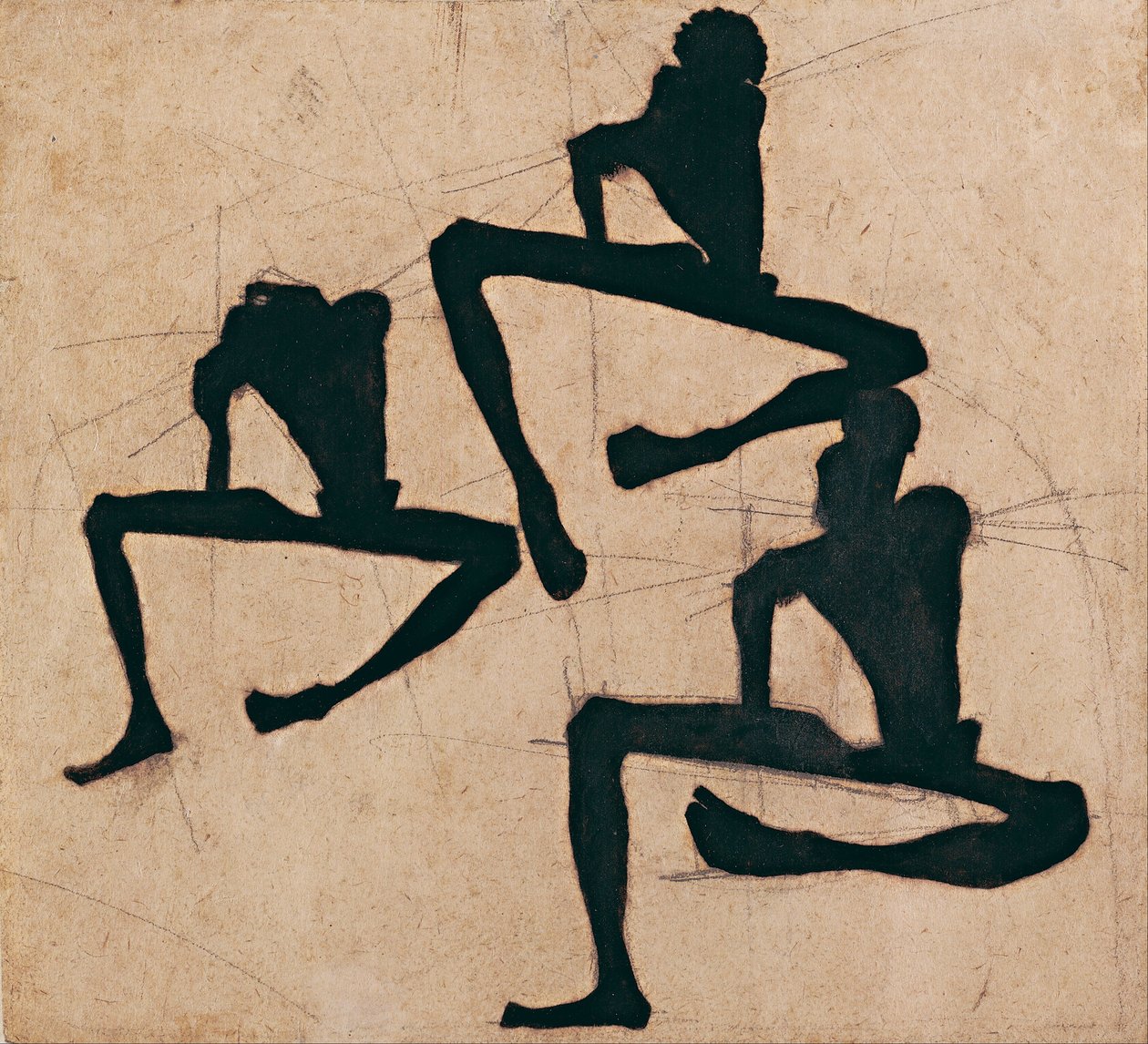 Composition of Three Male Nudes by Egon Schiele
