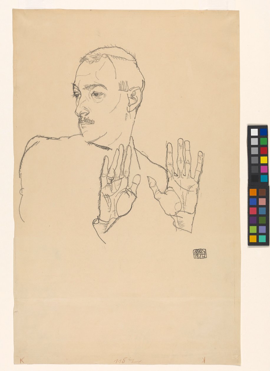 Portrait of Arthur Roessler by Egon Schiele