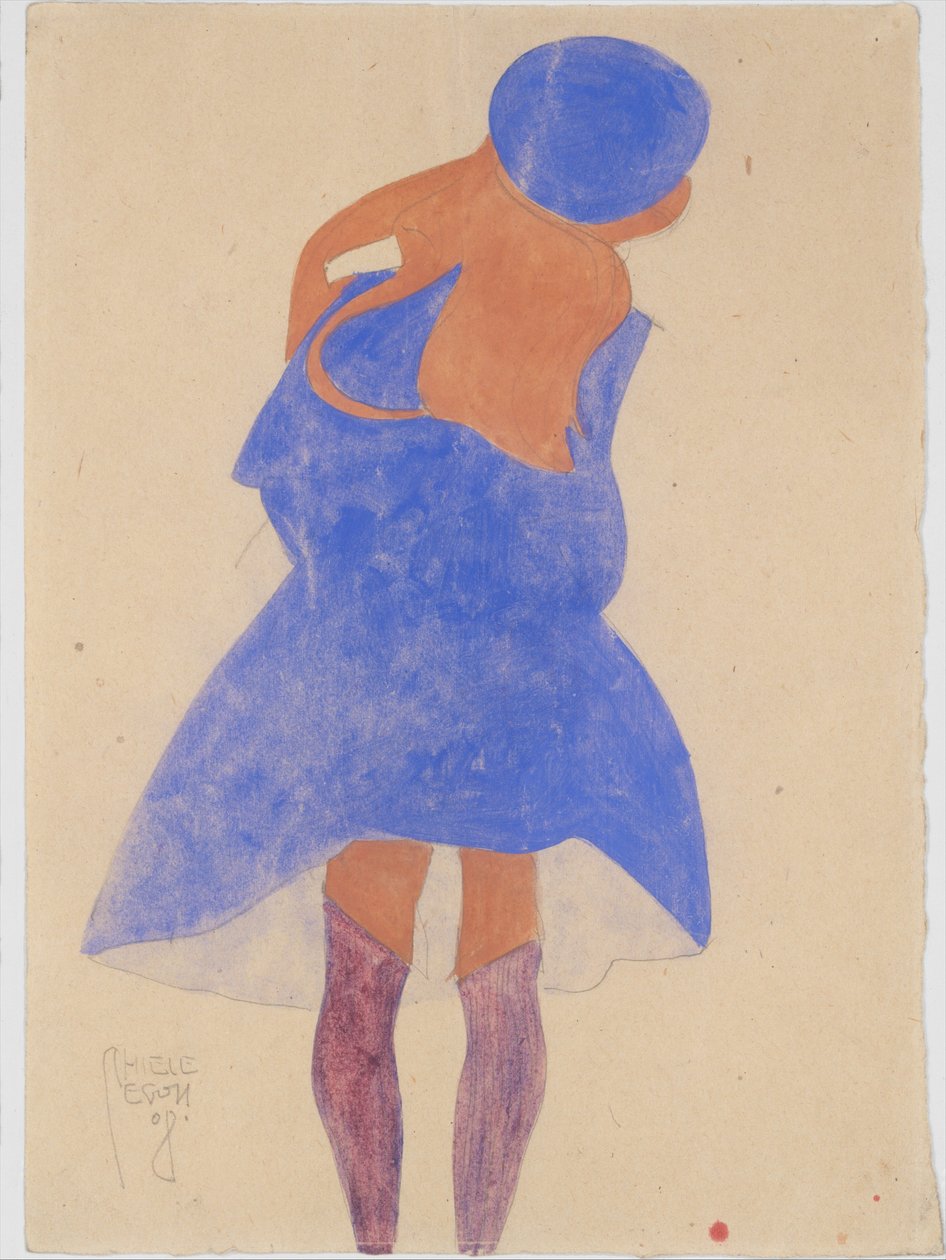 Standing Girl, Back View by Egon Schiele