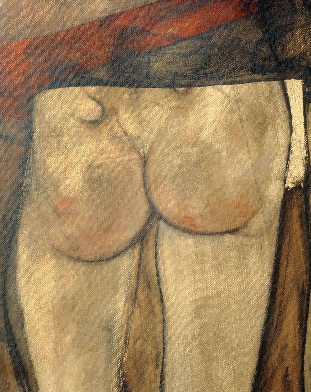 Female Nude with Shoulder Cloth, Fragment by Egon Schiele