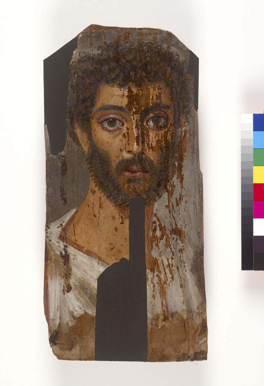 Male Mummy Portrait by Egyptian